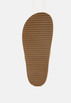 Carine Flipper Faux Leather Strappy Slip Ons