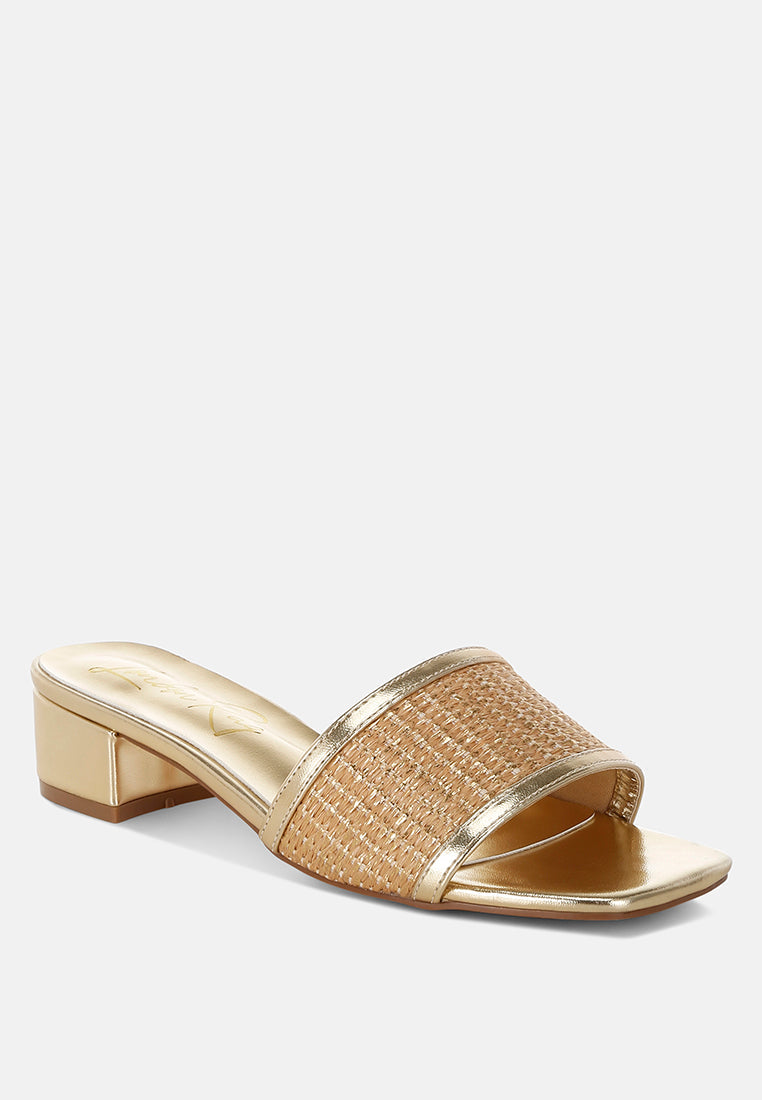 Gisella Raffia Slip On Sandals