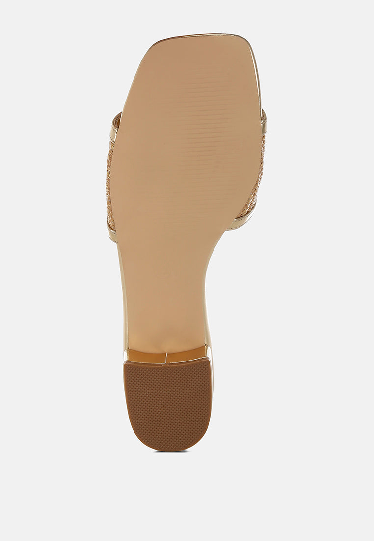 Gisella Raffia Slip On Sandals