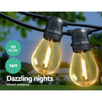 14m LED Festoon String Lights Christmas Decorations Wedding Party