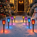 8 Pack Solar Multicolor Flickering Flame Torch Lights